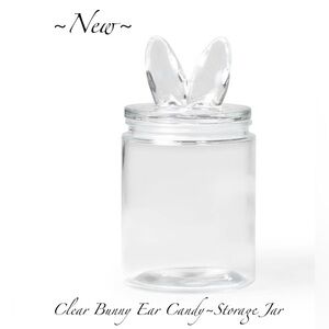 Charming Storage  Jar with Bunny Ear Lid ~New~